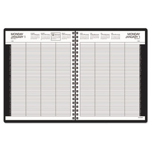 AT-A-GLANCE 7021277 Eight-Person Group Daily Appointment Book, 8 1/2 x 11, White, 2017 by AT-A-GLANCE