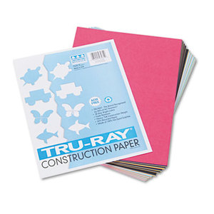 PACON CORPORATION 103031 Tru-Ray Construction Paper, 76 lbs., 9 x 12, Assorted, 50 Sheets/Pack by PACON CORPORATION