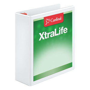 Cardinal Brands, Inc 26330 XtraLife ClearVue Non-Stick Locking Slant-D Binder, 3" Cap, 11 x 8 1/2, White by CARDINAL BRANDS INC.