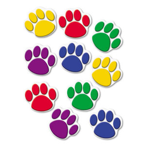 Paw Print Accents, Assorted Colors by TEACHER CREATED RESOURCES