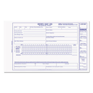 Driver's Daily Log, 5 3/8 x 8 3/4, Carbonless Duplicate, 31 Sets/Book by REDIFORM OFFICE PRODUCTS