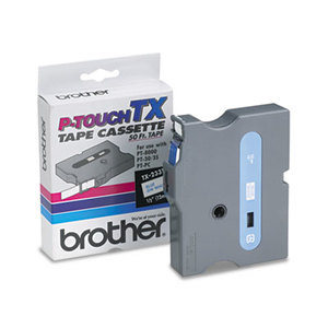 Brother Industries, Ltd TX-2331 TX Tape Cartridge for PT-8000, PT-PC, PT-30/35, 1/2w, Blue on White by BROTHER INTL. CORP.