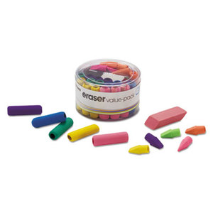 Eraser Pack, Assorted Colors, 45/Pack by OFFICEMATE INTERNATIONAL CORP.
