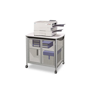 Safco Products 1859GR Impromptu Deluxe Machine Stand w/Doors, 34-3/4w x 25-1/2d x 30-3/4h, Gray by SAFCO PRODUCTS