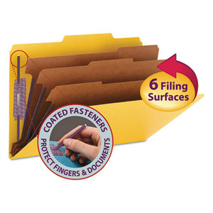 SMEAD MANUFACTURING COMPANY 19098 3" Expansion Classification Folders, 2/5 Cut, Legal, 8-Section, Yellow, 10/Box by SMEAD MANUFACTURING CO.