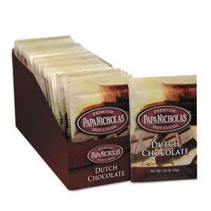 PapaNicholas Coffee 79224 Premium Hot Cocoa, Dutch Chocolate, 24/Carton by PAPANICHOLAS COFFEE