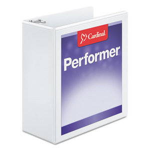 Cardinal Brands, Inc 17810 Performer ClearVue Slant-D Ring Binder, 4" Cap, 11 x 8 1/2, White by CARDINAL BRANDS INC.