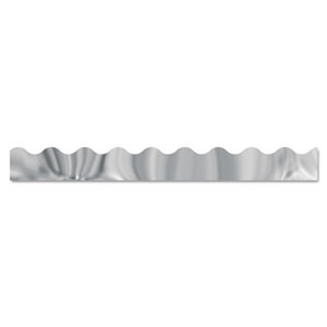 Terrific Trimmers Metallic Borders, Silver, 12 Strips, 2 1/4" x 39" each by TREND ENTERPRISES, INC.