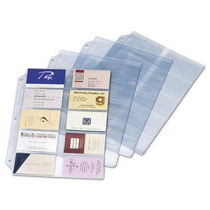 Business Card Refill Pages, Holds 200 Cards, Clear, 20 Cards/Sheet, 10/Pack by CARDINAL BRANDS INC.