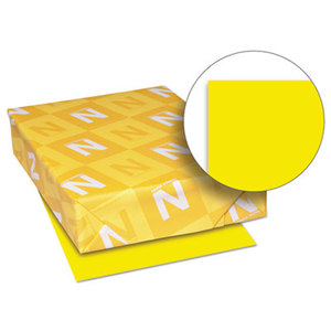 Neenah Paper, Inc 26701 Exact Brights Paper, 8 1/2 x 11, Bright Yellow, 50 lb, 500 Sheets/Ream by NEENAH PAPER