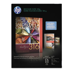 Hewlett-Packard CH016A Inkjet Brochure/Flyer Paper, 103 Brightness, 48lb, 8-1/2 x 11, White, 150/Pack by HEWLETT PACKARD COMPANY