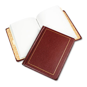 ACCO Brands Corporation W039611 Looseleaf Minute Book, Red Leather-Like Cover, 125 Pages (250 Cap), 8 1/2 x 11 by WILSON JONES CO.