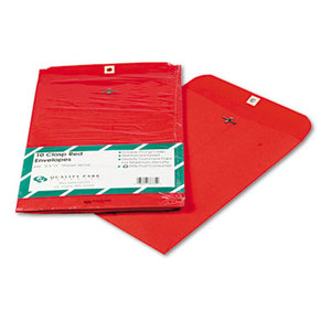 QUALITY PARK PRODUCTS 38734 Fashion Color Clasp Envelope, 9 x 12, 28lb, Red, 10/Pack by QUALITY PARK PRODUCTS