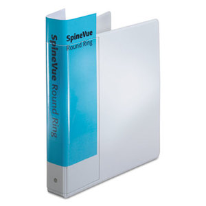 Cardinal Brands, Inc 16703 Spine Vue Locking Round Ring Binder, 1 1/2" Cap, 11 x 8 1/2, White by CARDINAL BRANDS INC.