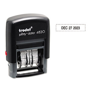 Trodat Economy Stamp, Dater, Self-Inking, 1 5/8 x 3/8, Black by U. S. STAMP & SIGN