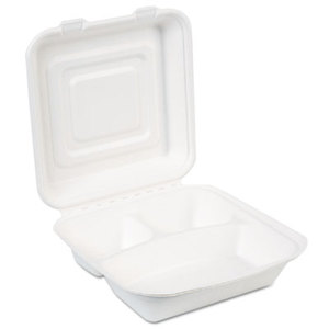 EcoSmart Molded Fiber Food Containers, 9 3/107 x 2 3/20, White, 250/Carton by DIXIE FOOD SERVICE