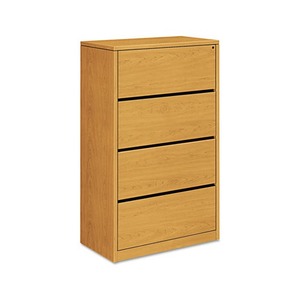 10500 Series Four-Drawer Lateral File, 36w x 20d x 59-1/8h, Harvest by HON COMPANY
