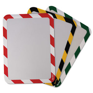 High Visibility Safety Frame Display Pocket-Self Adhesive,10 1/4 x 14 1/2, RD/WH by TARIFOLD, INC.