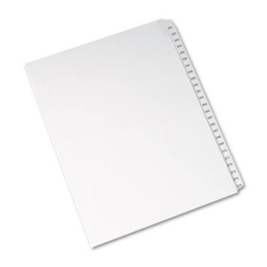 Allstate-Style Legal Side Tab Dividers, 25-Tab, 251-275 Letter, White, 25/Set by AVERY-DENNISON