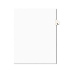 Avery 01056 Avery-Style Legal Side Tab Divider, Title: 56, Letter, White, 25/Pack by AVERY-DENNISON