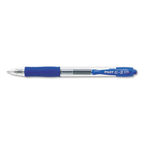 G2 Premium Retractable Gel Ink Pen, Refillable, Blue Ink, .5mm, Dozen by PILOT CORP. OF AMERICA