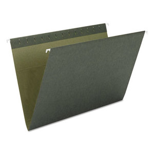 SMEAD MANUFACTURING COMPANY 64010 Hanging File Folders, Untabbed, 11 Point Stock, Letter, Green, 25/Box by SMEAD MANUFACTURING CO.