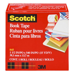 3M 845112 Book Repair Tape, 1 1/2" x 15yds, 3" Core by 3M/COMMERCIAL TAPE DIV.