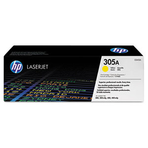 Hewlett-Packard CE412A HP 305A, (CE412A) Yellow Original LaserJet Toner Cartridge, 2600 Page-Yield by HEWLETT PACKARD SUPPLIES