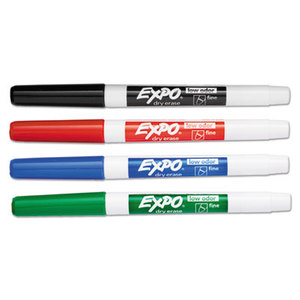 Low Odor Dry Erase Marker, Fine Point, Assorted, 4 per Set by SANFORD