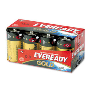 EVEREADY BATTERY A95-8 Gold Alkaline Batteries, D, 8 /Pk by EVEREADY BATTERY