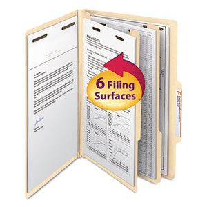 SMEAD MANUFACTURING COMPANY 19000 Manila Classification Folders with 2/5 Right Tab, Legal, Six-Section, 10/Box by SMEAD MANUFACTURING CO.