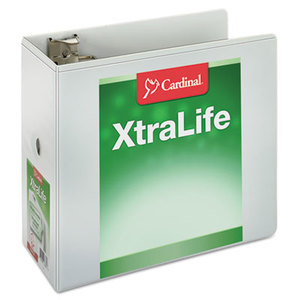 Cardinal Brands, Inc 26360 XtraLife ClearVue Non-Stick Locking Slant-D Binder, 6" Cap, 11 x 8 1/2, White by CARDINAL BRANDS INC.