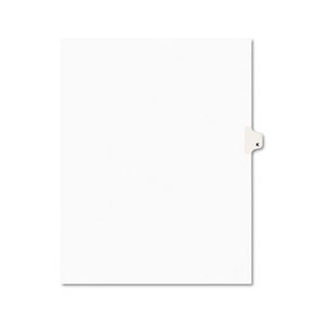 Avery-Style Legal Side Tab Dividers, One-Tab, Title K, Letter, White, 25/Pack by AVERY-DENNISON
