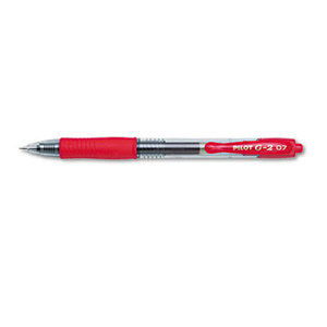 G2 Premium Retractable Gel Ink Pen, Refillable, Red Ink, .7mm, Dozen by PILOT CORP. OF AMERICA