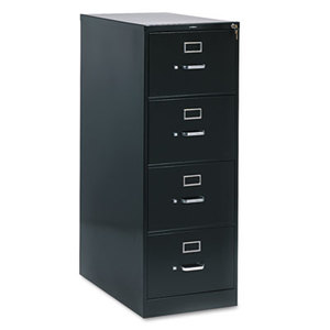 HON COMPANY 214CPP 210 Series Four-Drawer, Full-Suspension File, Legal, 28-1/2d, Black by HON COMPANY