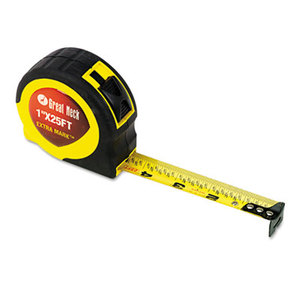 ExtraMark Power Tape, 1" x 25ft, Steel, Yellow/Black by GREAT NECK SAW MFG.