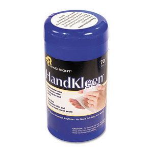 HandKleen Premoistened Wipes, Cloth, 5 1/2 x 6 1/2, 70/Tub by READ/RIGHT