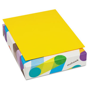 BriteHue Multipurpose Colored Paper, 20lb, 8 1/2 x 11, Sun Yellow, 500 Shts/Rm by MOHAWK FINE PAPERS