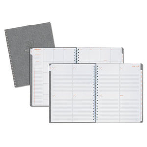 Metropolitan Weekly/Monthly Wirebound Planner, 8 3/8 x 11, Heather Gray, 2016 by AT-A-GLANCE