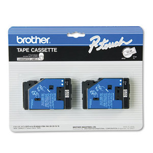 Brother Industries, Ltd TC-20 TC Tape Cartridges for P-Touch Labelers, 1/2w, Black on White, 2/Pack by BROTHER INTL. CORP.