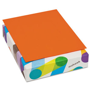 Mohawk Fine Papers, Inc 472608 BriteHue Multipurpose Colored Paper, 20lb, 8 1/2 x 11, Orange, 500 Shts/Rm by MOHAWK FINE PAPERS