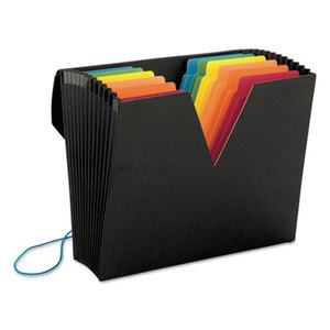 SMEAD MANUFACTURING COMPANY 70722 ColorVue Expanding File with SuperTab, 13 Pocket, Letter, Black/Asstd. by SMEAD MANUFACTURING CO.