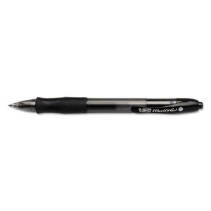 Velocity Roller Ball Retractable Gel Pen, Black Ink, .7mm, Medium, Dozen by BIC CORP.