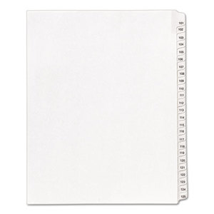 Avery 01705 Allstate-Style Legal Side Tab Dividers, 25-Tab, 101-125, Letter, White, 25/Set by AVERY-DENNISON