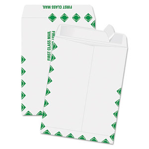 QUALITY PARK PRODUCTS 44534 Redi-Strip Catalog Envelope, 9 x 12, First Class Border, White, 100/Box by QUALITY PARK PRODUCTS