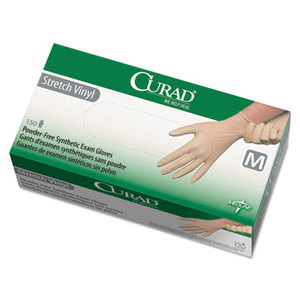 Medline Industries, Inc CUR9225 Stretch Vinyl Exam Gloves, Powder-Free, Medium, 150/Box by MEDLINE INDUSTRIES, INC.