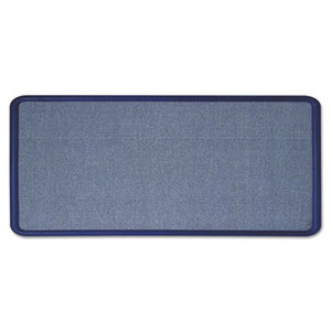 Quartet 7693BE Contour Fabric Bulletin Board, 36 x 24, Light Blue, Plastic Navy Blue Frame by QUARTET MFG.