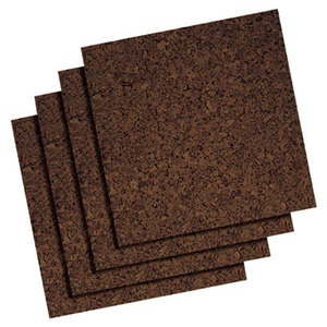 Quartet 15050Q Cork Panel Bulletin Board, Brown, 12 x 12, 4 Panels/Pack by QUARTET MFG.