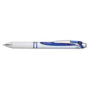 PENTEL OF AMERICA BLN75PW-C EnerGel RTX Retractable Liquid Gel Pen, .5mm, White/Blue Barrel, Blue Ink by PENTEL OF AMERICA