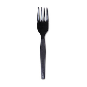DIXIE FOOD SERVICE FM517 Plastic Cutlery, Mediumweight Forks, Black, 1000/Carton by DIXIE FOOD SERVICE